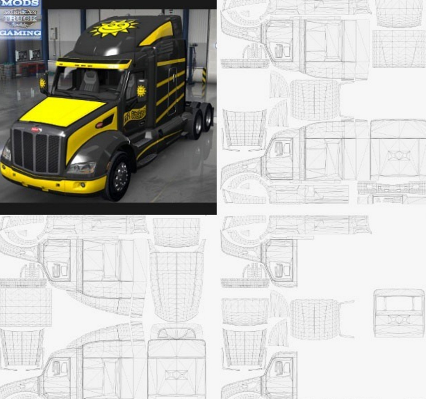 PETERBILT 579 TEMPLATES American Truck Simulator Mod ATS Mod